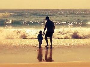Mike and Abby playing in the Gold Coast waters